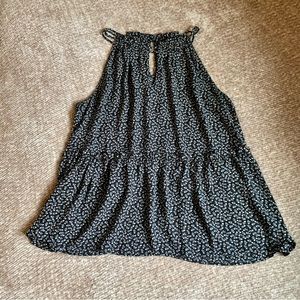 LOFT Outlet Floral Tank top with keyhole front. Size Small.